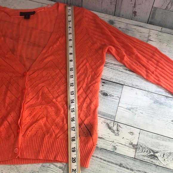 Worthington Summer Orange Lightweight Cardigan Medium - Picture 6 of 8